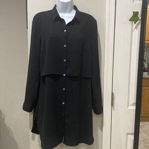 J Jill black long sleeve shirt/dress Size small